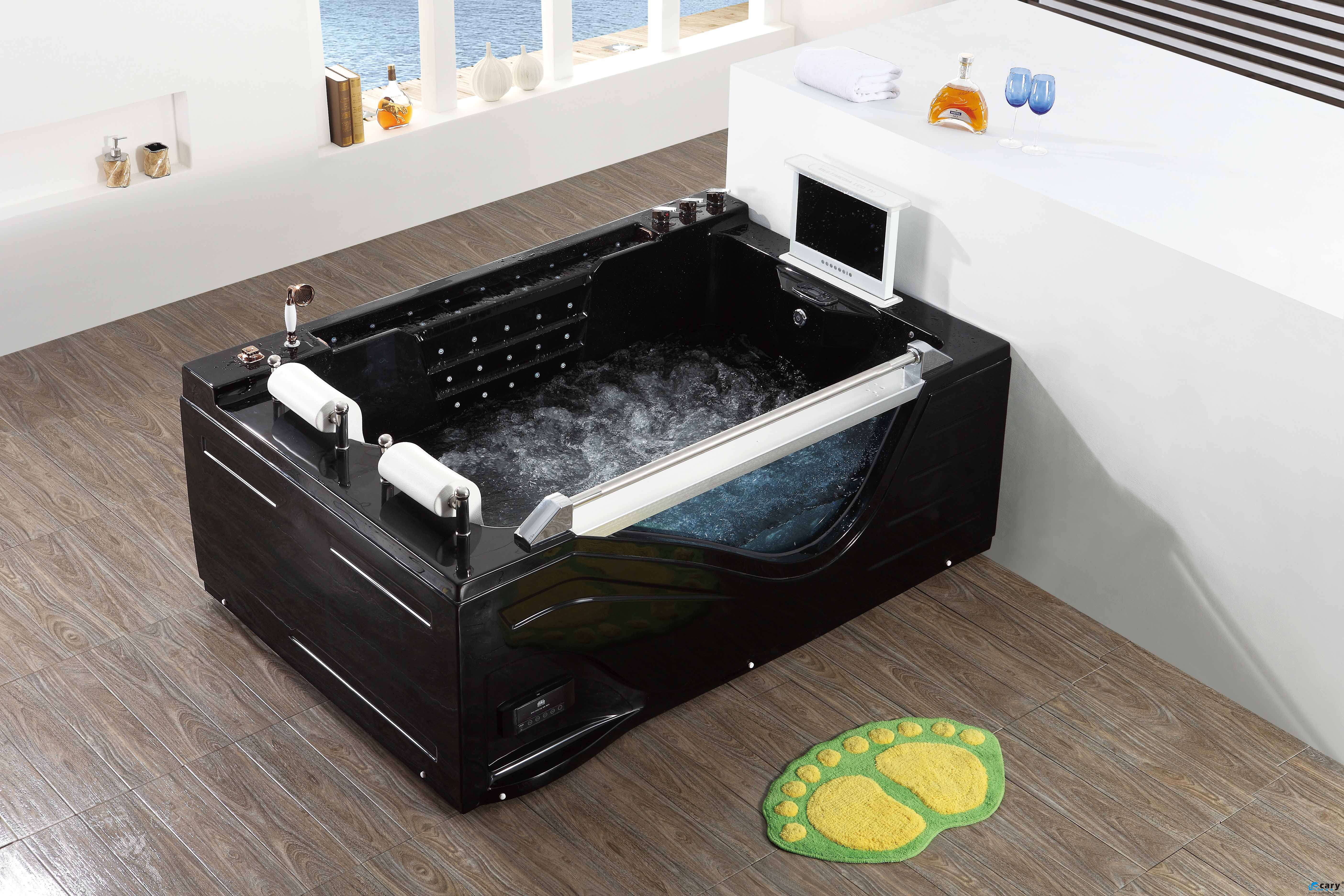 Outdoor Hot Tub Spa with Balboa Machine Freestanding Acrylic Indoor Bathtub Jacuzzi Massage Whirlpool with Control Panel